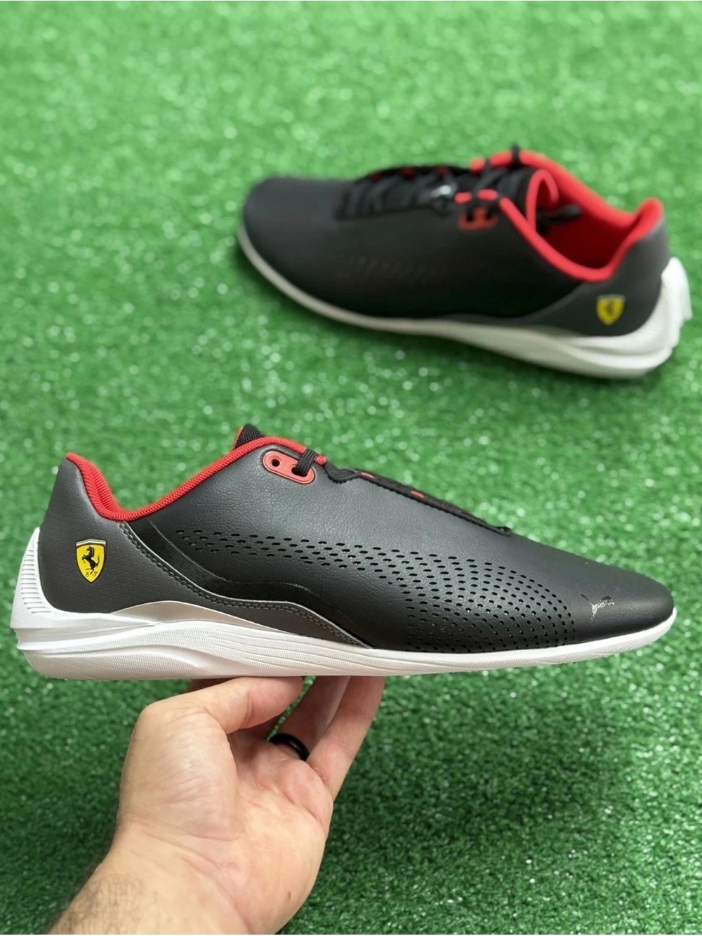 Puma Scuderia Ferrari Drift Cat Decima Black White Mens 307193-04 NEW Sz 11